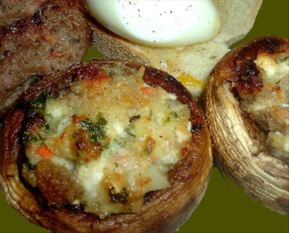 Mushrooms Stuffed With Feta Cheese And Garlic. Photo by Bergy