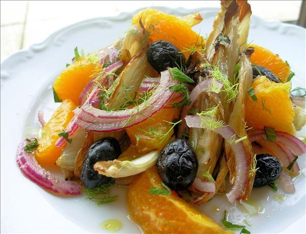 Spanish Charred  Fennel, Orange and Olive Salad. Photo by French Tart