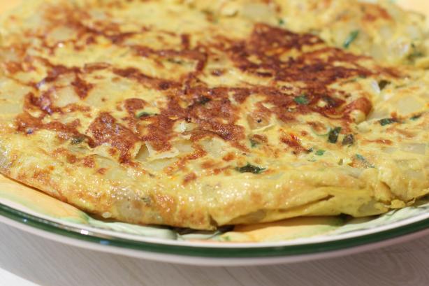Tapas--Potato Saffron Omelet. Photo by Peter J