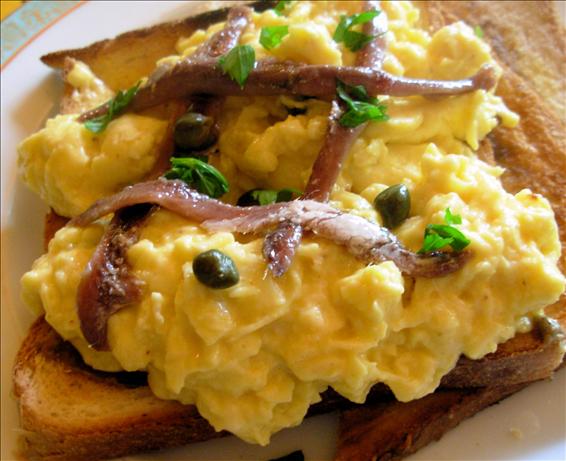 Victorian Scotch Woodcock - Savoury Scrambled Eggs. Photo by French Tart