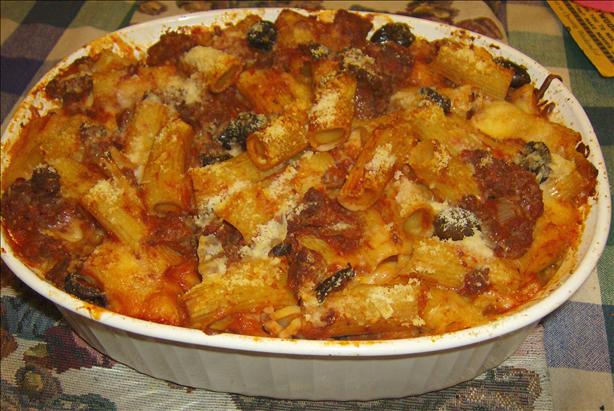 Baked Rigatoni With Kalamata Olives. Photo by Marie Nixon