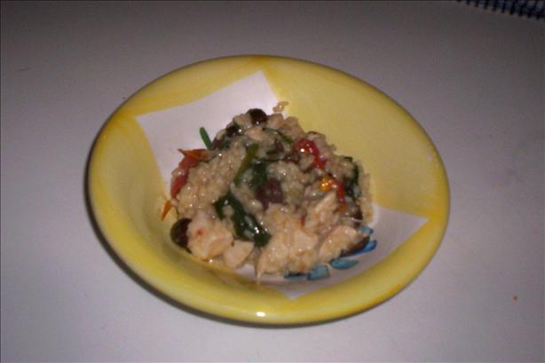 Mediterranean Chicken Risotto. Photo by Sarah!