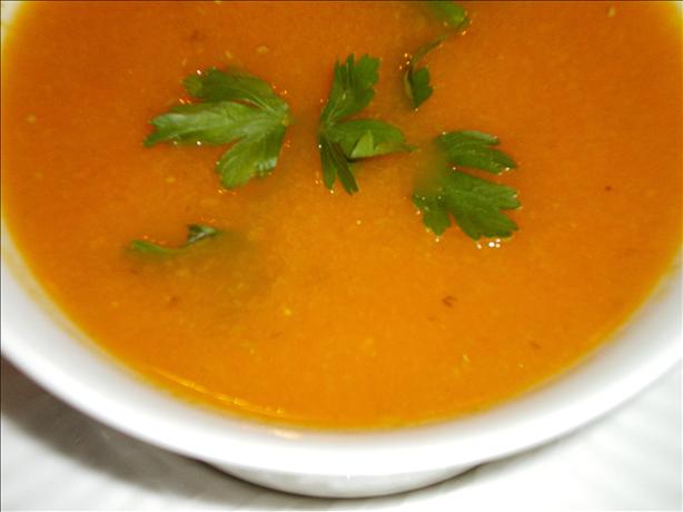 Moroccan Carrot Soup. Photo by Julie B's Hive