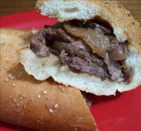 Portuguese Garlic Nailed Steak (Prego No Pao). Photo by Rita~