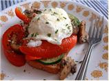 Poached Eggs on Roasted Veggies
