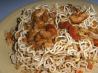 Chicken on Pasta With Spicy Asian - Style Sauce