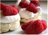Traditional English Tea Time Scones With Jam and Cream