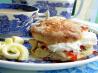Traditional English Tea Time Scones With Jam and Cream
