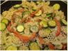 Zucchini Pepper Basil Pasta Toss. Recipe by vivmom