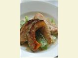 Chicken and Heirloom Pumpkin With Thyme Butter Sauce