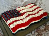 Red, White, and  Blue Jello Flag