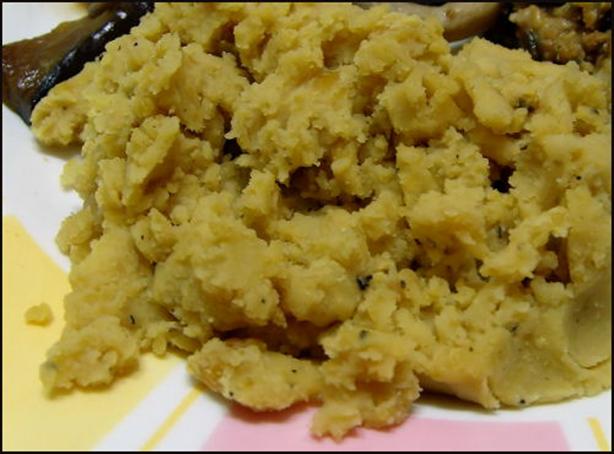 Seasoned Mashed Lentils. Photo by Kitty Z