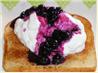 Bread Fritters With Custard and Blueberries