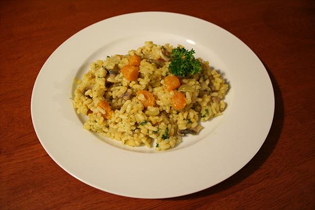 Pumpkin risotto. Photo by Rainette
