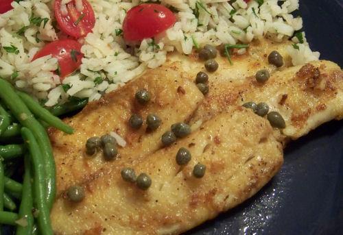 Tilapia Piccata. Photo by Mama's Kitchen (Hope)