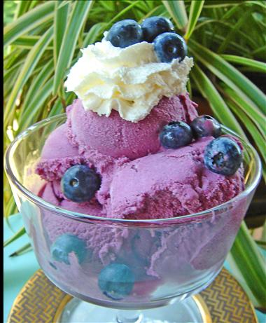 Blueberries and Cream Ice Cream. Photo by Bev