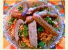 Tunisian Couscous Salad With Grilled Sausages. Recipe by dicentra