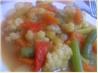 Curried Sweet Potatoes Cauliflower and Green Beans. Recipe by dicentra