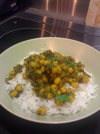 Curried Chickpeas & Kale. Photo by Witherses
