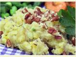 Mashed Plantains With Leeks and Fresh Herbs. Photo by MathMom.calif