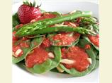 Spinach-Asparagus Salad With Strawberry Dressing