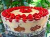 Lemon Pudding With Raspberries and Gingersnaps