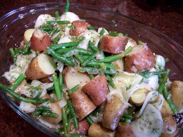 Haricots Verts, Red Potato and Cucumber Salad. Photo by Rita~