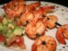 Spicy Lime Prawns Served With Tomato Avocado Salsa