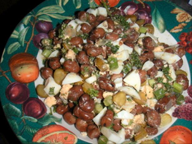 Egyptian Brown Bean Salad. Photo by Leggy Peggy