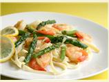 Garlic Shrimp With Asparagus and Lemon