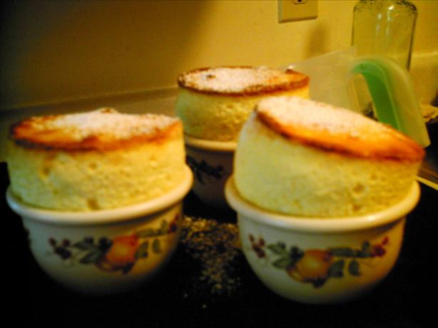 Coconut and White Chocolate Souffles With Mango-Rum Sauce. Photo by andypandy
