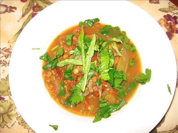 Moroccan Lentil & Vegetable Soup. Photo by Maito
