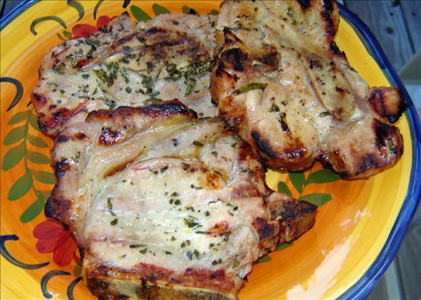 Lemon-Tarragon Grilled Pork Chops. Photo by MA HIKER
