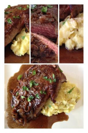 Classic Entrecote Bordelaise - Steak in Red Wine With Shallots. Photo by Flipsta00
