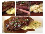 Classic Entrecote Bordelaise - Steak in Red Wine With Shallots
