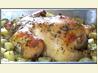 Roast Chicken Stuffed with Herbed Potatoes