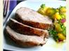 V's Grilled Jerk Pork Tenderloin and Pineapple Mango-Kiwi Salsa