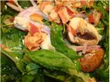 Warm Spinach Salad With Pancetta and Gorgonzola Dressing