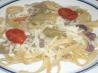 Spinach Fettuccine With Roasted Veggies. Recipe by DinnerDiva in OK