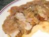 Pork Tenderloin With Sweet Onion-Rhubarb Sauce. Recipe by CrazyInMaine