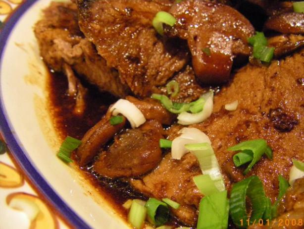 Beef With Asian Mushroom Sauce (Crock Pot). Photo by Susiecat too
