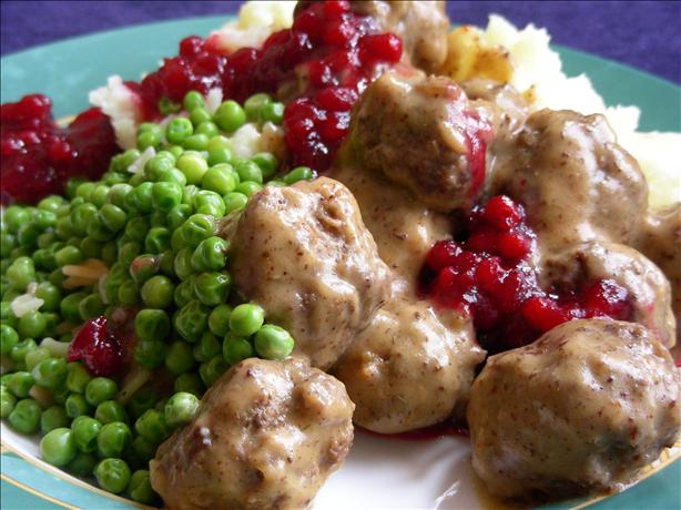 Swedish Meatballs With Lingonberry  or Cranberry  Sauce. Photo by kiwidutch