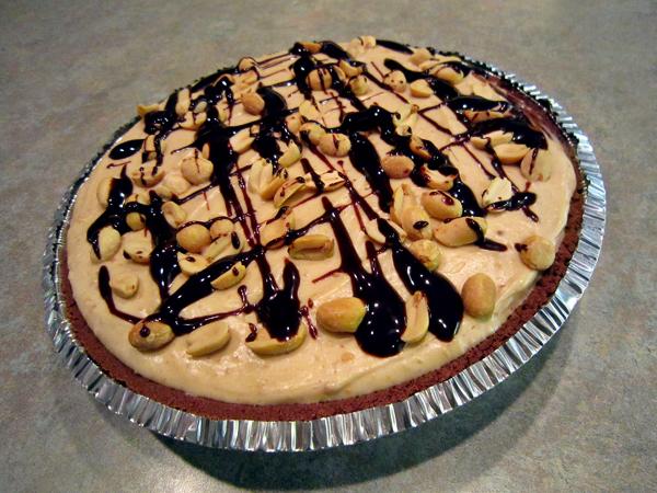 Frozen Peanut Butter Cheesecake With Fudge Sauce Topping. Photo by yogiclarebear