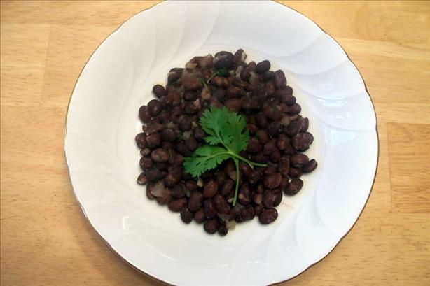 Simple Seasoned Black Beans. Photo by ColCadsMom