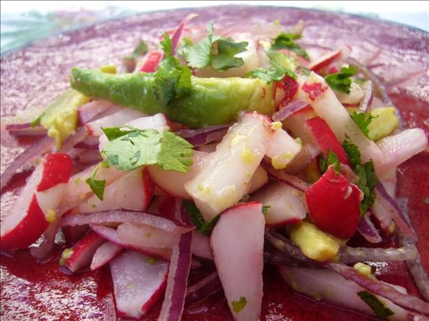 Radish and Avocado Salad - Mexico. Photo by cookiedog