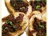 Sun-Dried Tomato and Basil Crostini