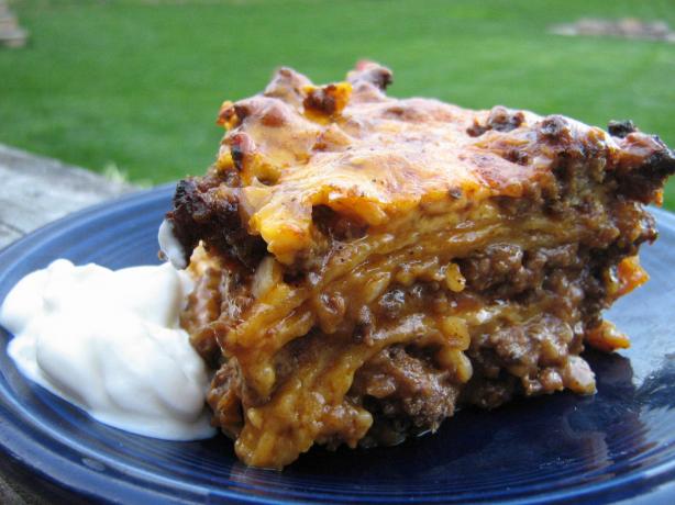Mexican Layered Ground Beef Enchiladas. Photo by ~Leslie~