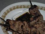 Wasabi Marinated Beef Satay With Fiery Japanese Dipping Sauce