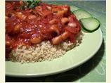Very Healthy Smoked Mackerel With Tomato and Mixed Beans. Photo by Moor Driver