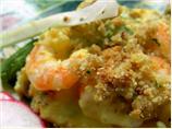 Crunchy Topped Prawn & Asparagus Bake